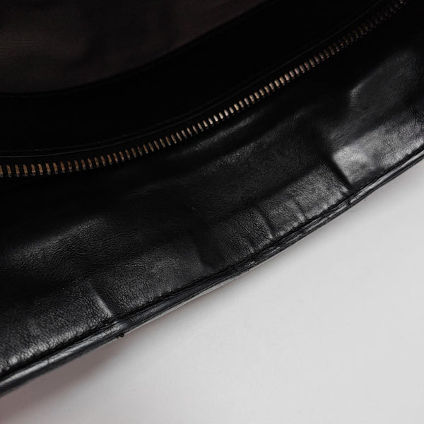 Calfskin Top Handle Bag Black