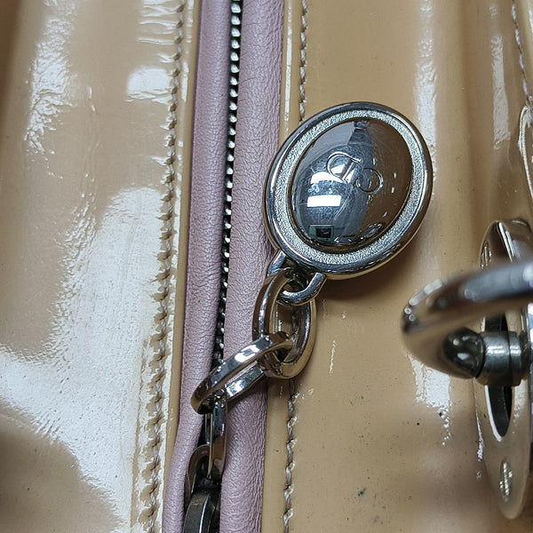Lady Dior Medium Cannage Patent Leather Yellow