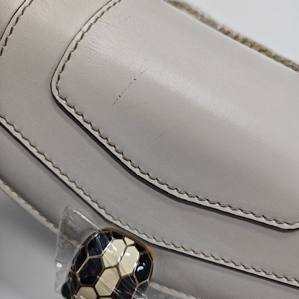 SERPENTI FOREVER Small Calfskin White