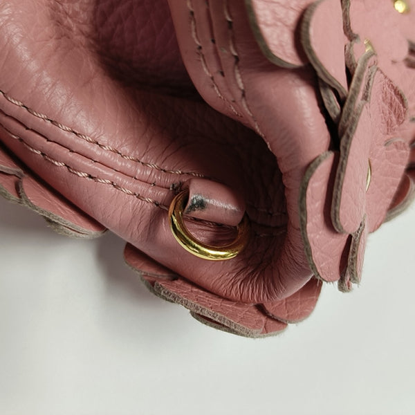 Leather Tote Bag Pink