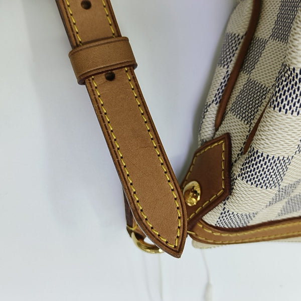 SIRACUSA MM Damier Azur Coated Canvas White