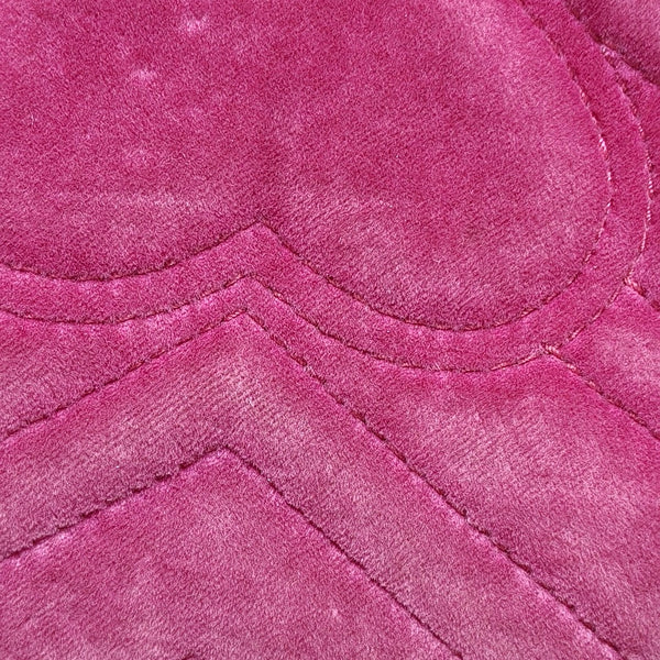 GG Marmont Small Quilted Velvet Red