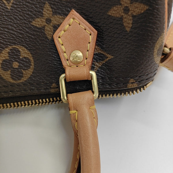 SPEEDY Nano Monogram Coated Canvas Brown
