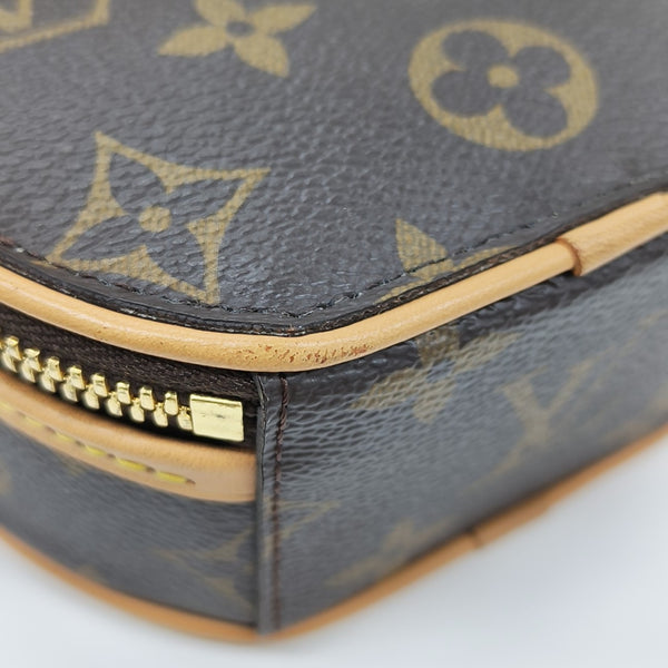 BOITE CHAPEAU Mini Monogram Coated Canvas Brown