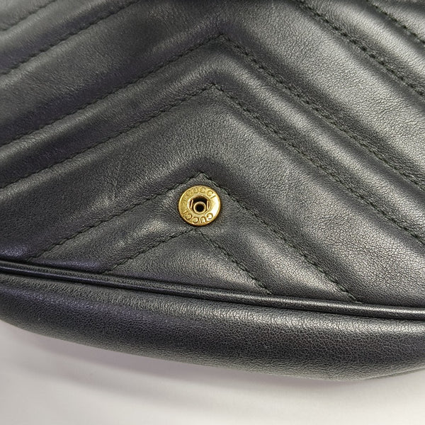 GG Marmont Mini Quilted Calfskin Black
