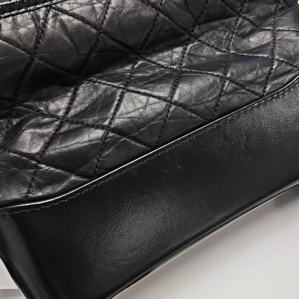 GABRIELLE New Medium Quilted Vintage Calf Black