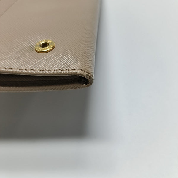 Saffiano Calfskin Wallet Beige