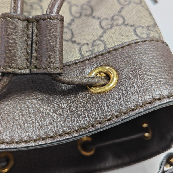 Ophidia Mini Monogram Coated Canvas Beige
