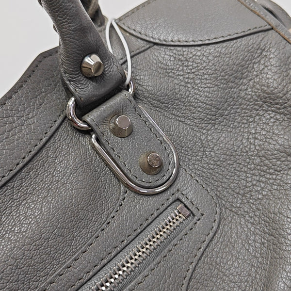 Classic Metallic Edge City Medium Lambskin Gray