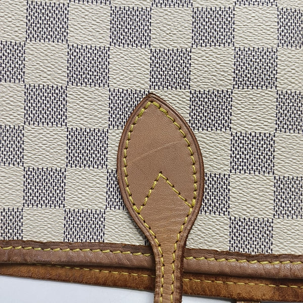 NEVERFULL MM Damier Azur Coated Canvas White
