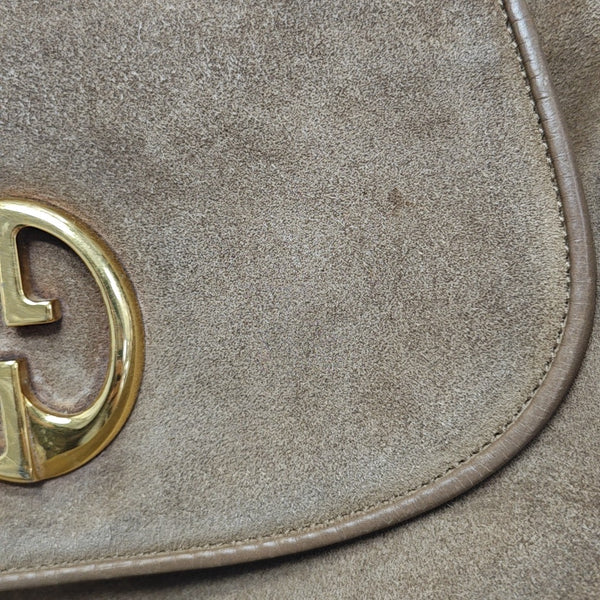 Suede Shoulder Bag Brown