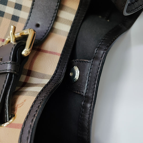 Coated Canvas Tote Bag Brown