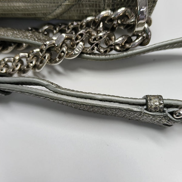 Diorama Small Cannage Calfskin Silver
