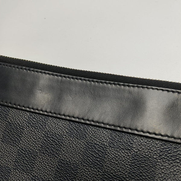 MICK Damier Graphite Coated Canvas Gray