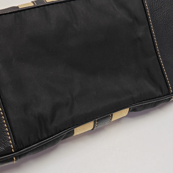 Nylon Top Handle Bag Black