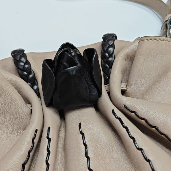 Leather Top Handle Bag Pink