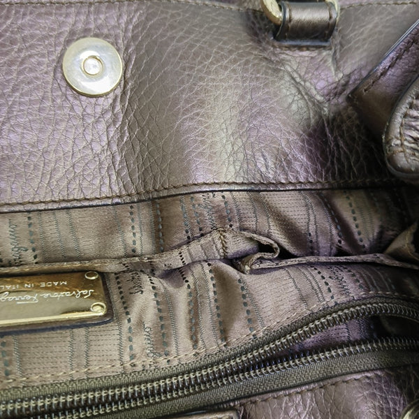 Gancini Calfskin Brown