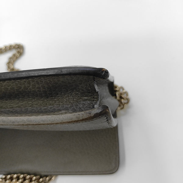 Interlocking G Small Calfskin Gray