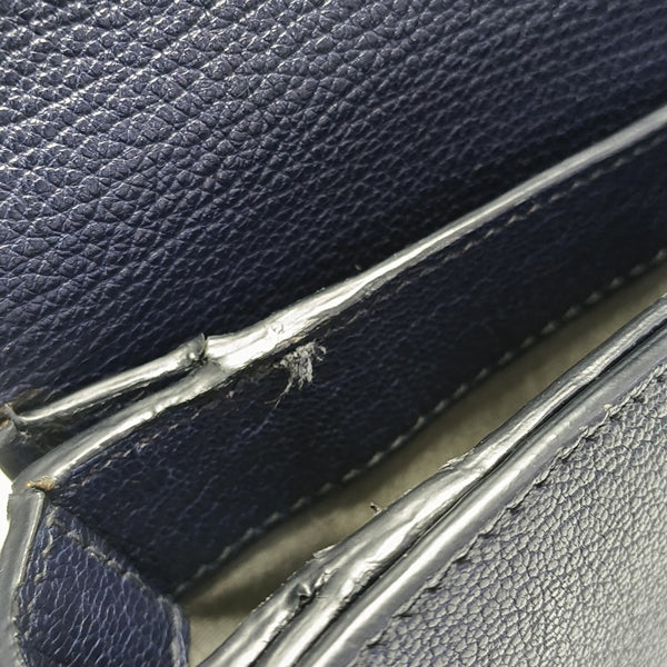 Calfskin Shoulder Bag Blue