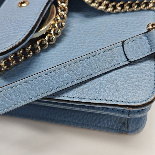 Interlocking G Small Calfskin Blue