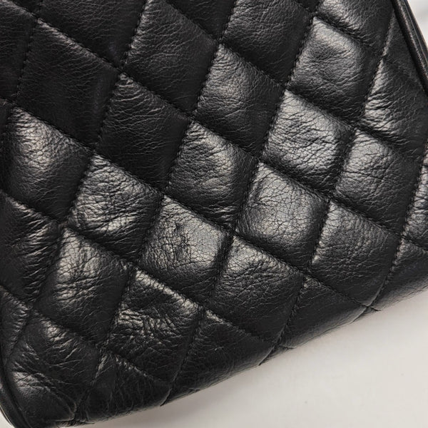 Quilted Calfskin Belt Bag Black