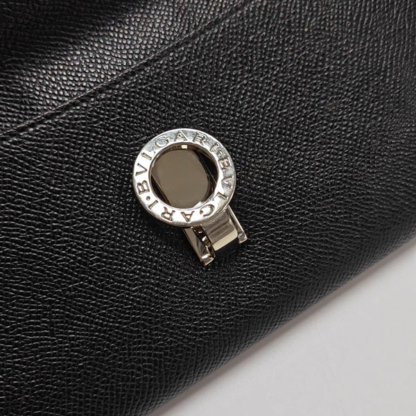 BVLGARI Calfskin Black Wallet
