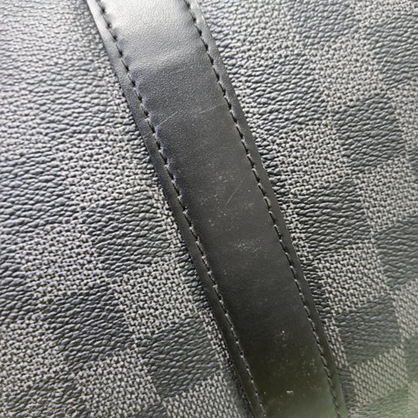 KEEPALL 45 Damier Graphite Coated Canvas Gray