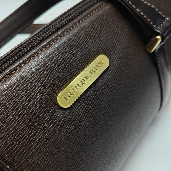 Calfskin Top Handle Bag Brown
