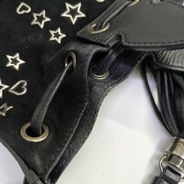 Suede Bucket Bag Black