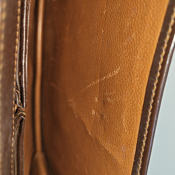 Calfskin Top Handle Bag Brown