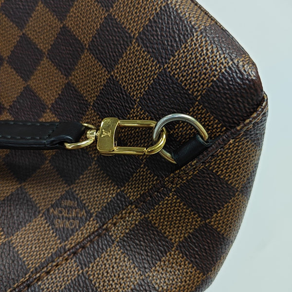 CLAPTON Damier Ebene Coated Canvas Brown