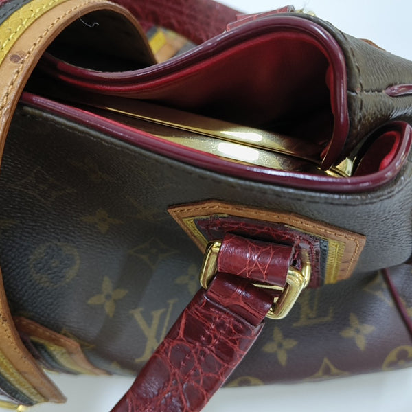 GRIET Monogram Coated Canvas Brown