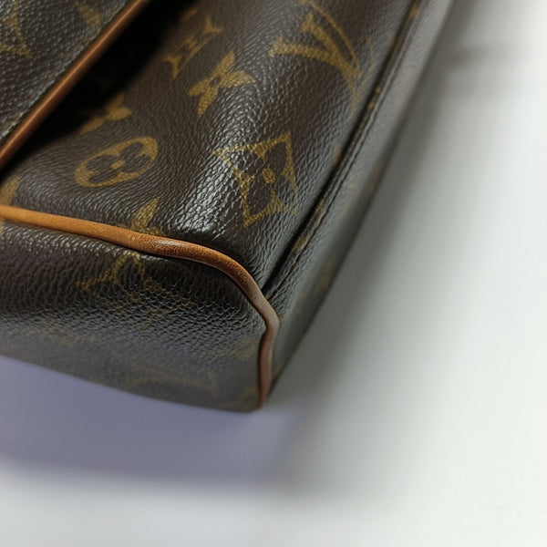 VALMY Monogram Coated Canvas Brown