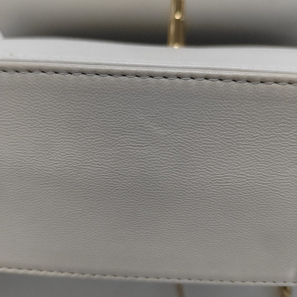 Quilted Lambskin Shoulder Bag White