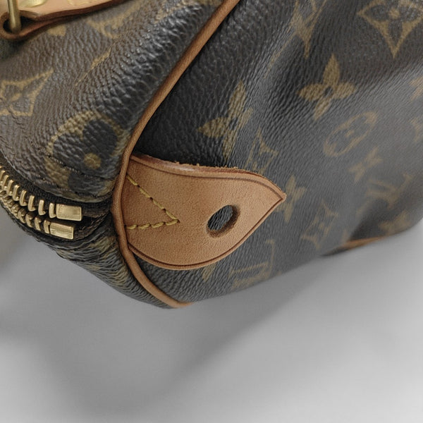 SPEEDY 25 Monogram Coated Canvas Brown