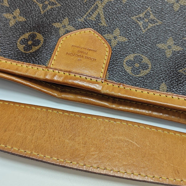 Monogram Coated Canvas Shoulder Bag Brown