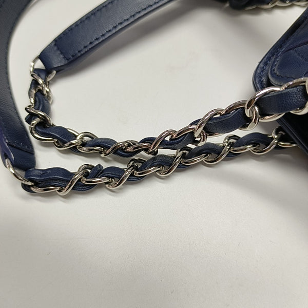 Quilted Lambskin Shoulder Bag Blue