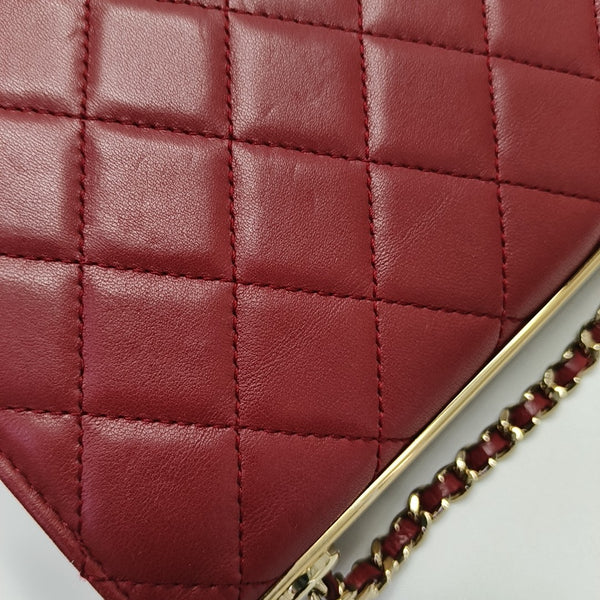 WOC Quilted Lambskin Red