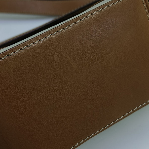 Quilted Calfskin Shoulder Bag Beige