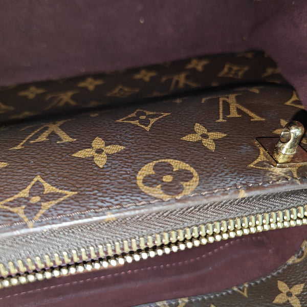 MONTAIGNE MM Monogram Coated Canvas Brown