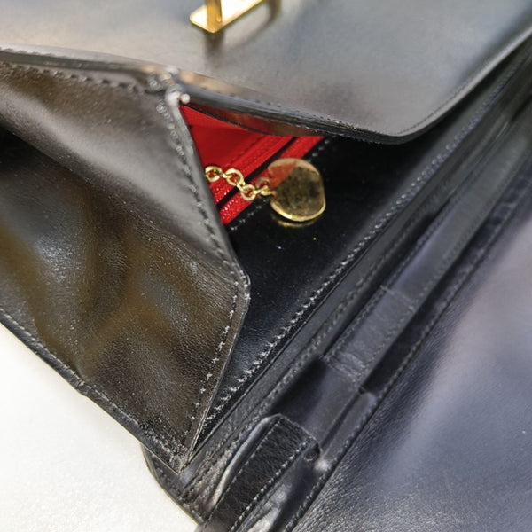 Leather Shoulder Bag Black