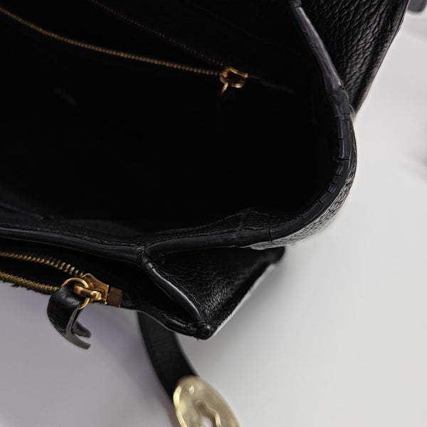 Calfskin Shoulder Bag Black