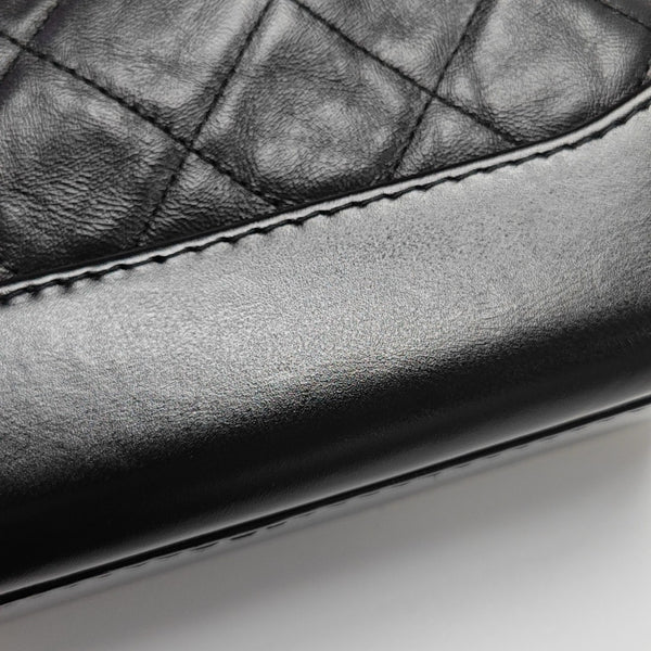GABRIELLE Small Quilted Calfskin Black