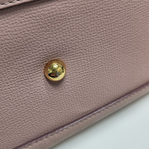 The Banner Medium Calfskin Pink
