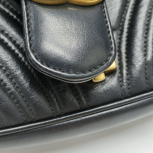GG Marmont Medium Quilted Calfskin Black