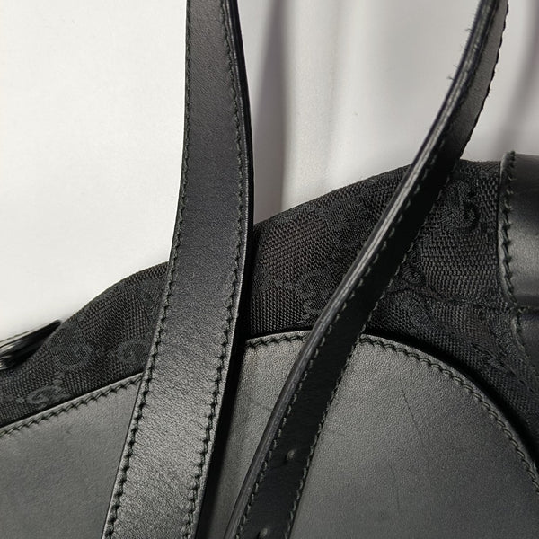 Monogram Canvas Shoulder Bag Black