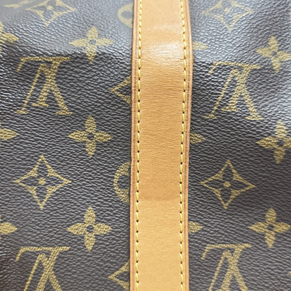 KEEPALL 50 Monogram Coated Canvas Brown