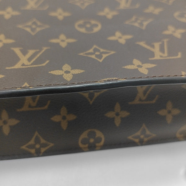SAC PLAT Monogram Coated Canvas Brown