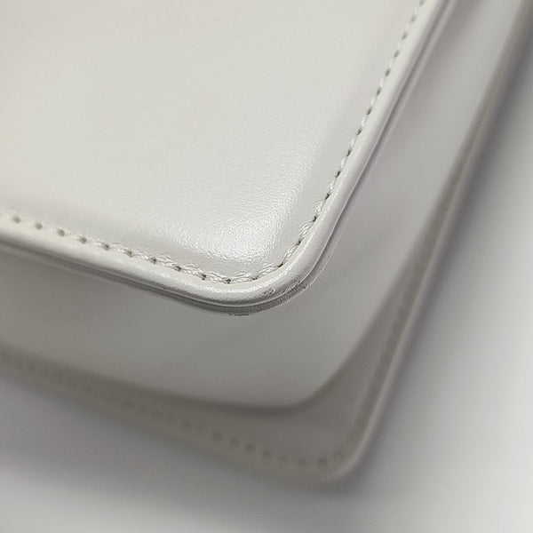 BOY CHANEL Mini Quilted Calfskin White