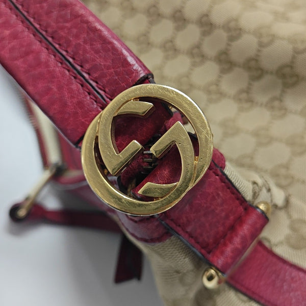 Monogram Canvas Shoulder Bag Beige